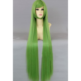 Long Light Green Straight Synthetic Cosplay Wig