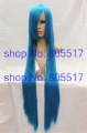 Long Blue Color Straight Synthetic Party Wigs