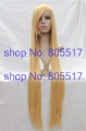 Long Soft Yellow Straight Synthetic Party Wigs