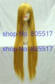 Long Yellow Color Straight Synthetic Party Wigs