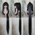 Black Full Lace Party Wig With Straight Tail