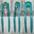 Dark Green Human Made Vocaloid Hatsune Miku Straight Long Cosplay Wig