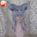 Girl Silver Grey Fashion Synthetic Fiber Cosplay Wig