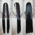 Black Lace Front Indian Remy Extra Long Straight Cosplay Wig