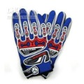 Blue Leather Full Mittens Cycling Gloves