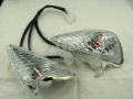 Silver Plastic Fog Shape Scooter Lights