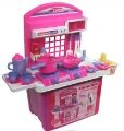 Simulation Kitchen Workbench Box Simulation with Receive Box Tableware
