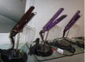 Fashionale Mini Purple Ceramic with White Flowers Design Hair Straightener