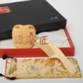 Handmade Wood with Mirror Wide-toothed Comb