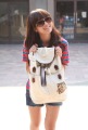 Ladies' Beige Sleek Design Canvas Hiking Backpacks