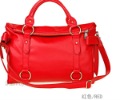 Lady Red PU Zipper Soft-skinned Bow Style Hiking Backpacks