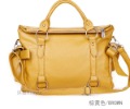 Yellow Leather With Zippers Hiking Backpacks