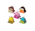 Cartton Images On With Zipper Nylon Kids Backpacks