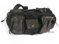 Black With Many Pockets Leather Waist Bags