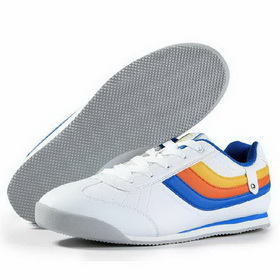 Men's White Genuine Leather Lace-up Bowling Shoes
