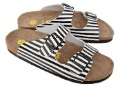 Men's PU Leather Wood Buckle Wear-resisting Disposable Slippers