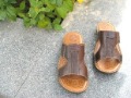 Men's The First Layer of Calfskin Wear-resisting Antiskid Slippers