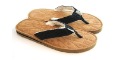 Women's Black Genuine Sheepskin Antiskid Disposable Slippers