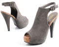Women's Waterproof Suede Buckled High Heel Ankle Sandals