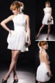 Sexy White Backless Halter Costume Fancy Dress Cosplay Costume