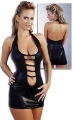 Zentai Sexy Metallic Spandex Black Catsuit Costume Dress