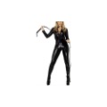 Zentai Sexy Metallic Spandex Black Catsuit Costume