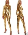 Lycra Spandex Unisex Metallic Gold Zentai