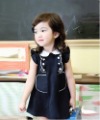 Children's Short Sleeve Cotton Summer Blue Skirt