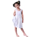 Girl White Silk Quick Dry Breathable Sleepwear