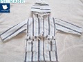 Children Cotton Towel Blue Stripe Long Sleeve Sleepwear