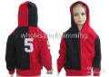Children's Coral Velvet Long Sleeve Hooded Cardigan