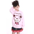 Girl's Cartoon Bear V-Neck Long Sleeve T Shirt