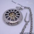 Silver Round Shape With Chain Pocket Watches