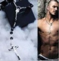 Men's Beckham Rosary Agate Beads Acrylic Necklace