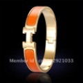 Female Special Stainless Steel Zircon Golden Colour Cuff Bangle
