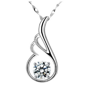 Women's 925 Silver Platinum Plated Brass Chain Necklace