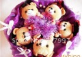 Lovely Bear Flower Valentine's Gift / Wedding Bouquet
