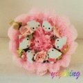 Cute Cat Cartoon Valentine's Gift / Wedding Bouquet