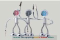 Stainless Steel Swing Randomly Legs & Arms Full-mute Small Round Table Clock