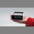 with Temperature Display White Plastic LCD Table Digital Alarm Clock
