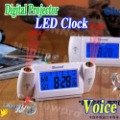 Sound Controlled Digital Time and Temperature Double Projection LED Alarm Clock