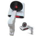 New Great ABS Plastic Gun Laser Target Alarm Clock with LCD Screen