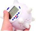 Lovely Ball Shaped Digital LCD Calendar Alarm Clock with LED Background Light