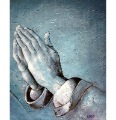 Hand Design Handpainted on Canvas Drape Gray Blue Background Oil Paintings