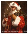 Canvas Classical Christmas Handprinted Oil Painting