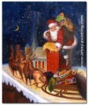 Classical Original Father Christmas Portrait Oil Painting