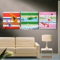 Canvas Decorative Handpainted Frame Fish Colorful Oil Painting