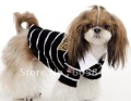 Black Pet Article Stripe T-Shirt