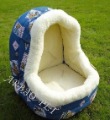 Winter Cotton Eco-friendly Anti-Shrink Warm Blue Small Flower Pet Bed
