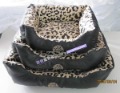 High-grade Cowskin Leopard Print Litter Cat Kennel